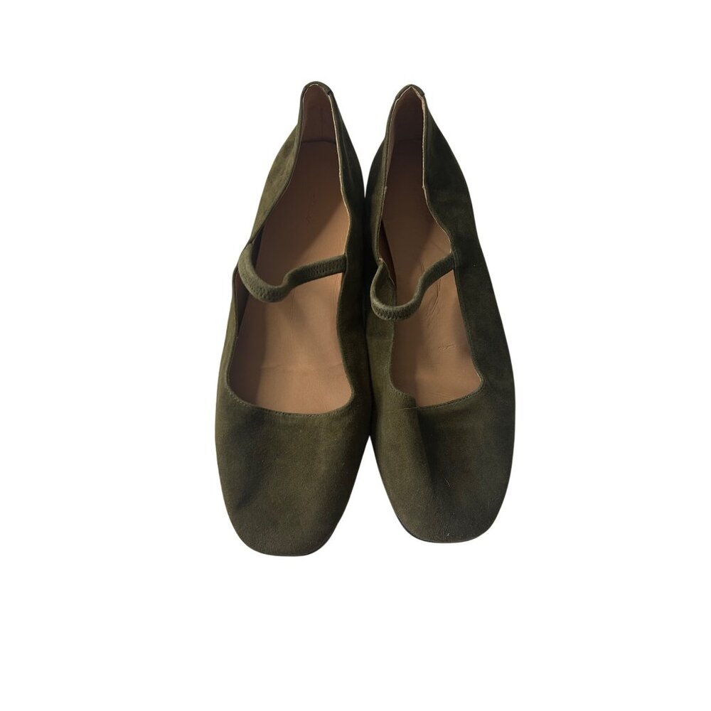 Madewell Olive Green Suede Flats - Picture 5 of 8